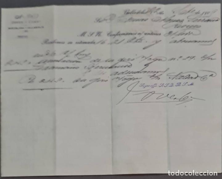 Cartas comerciales: Jover y Comp. Valladolid. Espa&ntilde;a 1905 - Foto 1
