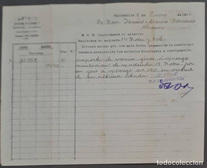 Cartas comerciales: Jover y Comp. Valladolid. Espa&ntilde;a 1914 - Foto 1