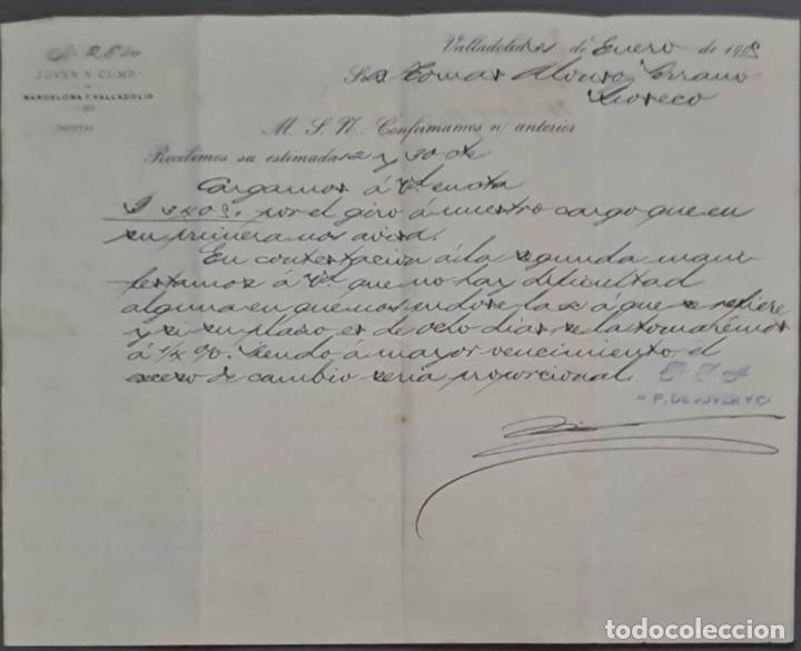 Cartas comerciales: Jover y Comp. Valladolid. Espa&ntilde;a 1905 - Foto 1