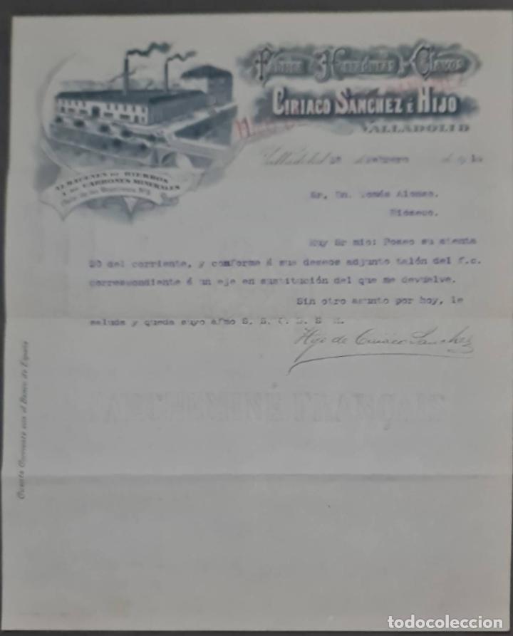 Lettere commerciali: Ciriaco S&aacute;nchez &eacute; Hijo. F&aacute;brica de herraduras y clavos. Valladolid. Espa&ntilde;a 1914