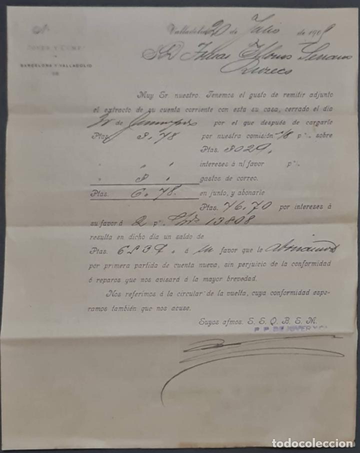 Cartas comerciales: Jover y Comp. Valladolid. Espa&ntilde;a 1915 - Foto 1