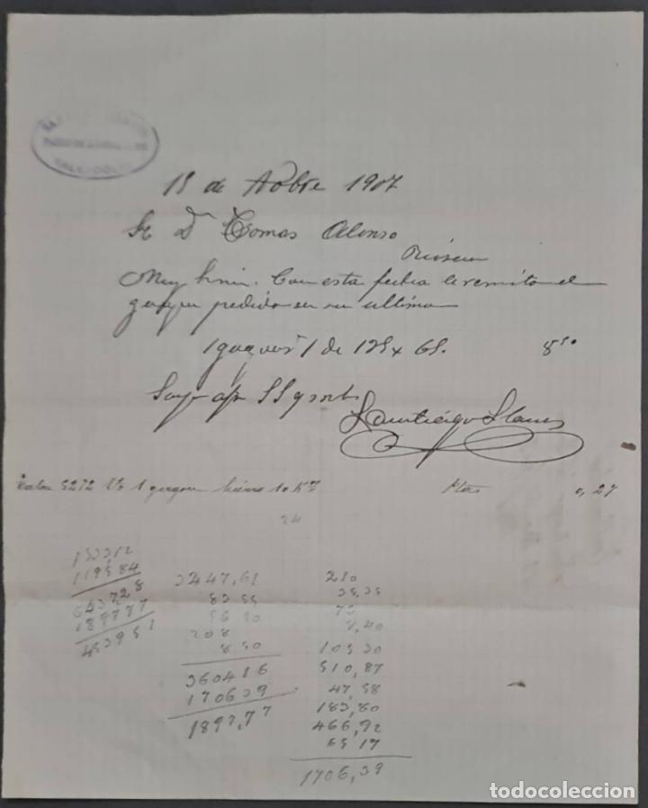 Lettere commerciali: Santiago Llanos.Herrer&iacute;a y Cerrajer&iacute;a. Valladolid. Espa&ntilde;a 1907