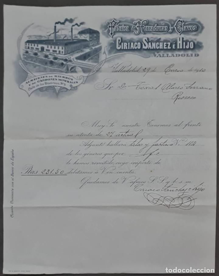Commercial Letters: Ciriaco S&aacute;nchez &eacute; Hijo. F&aacute;brica de herraduras y clavos. Valladolid. Espa&ntilde;a 1910