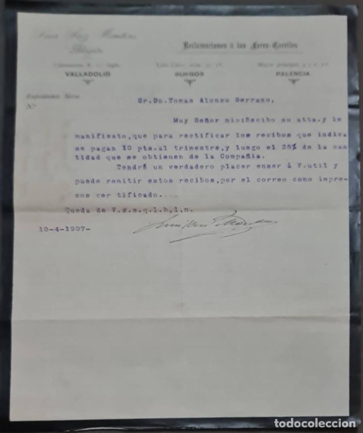 Cartas comerciales: Luis Saiz Montero. Abogado. Valladolid. Espa&ntilde;a 1907