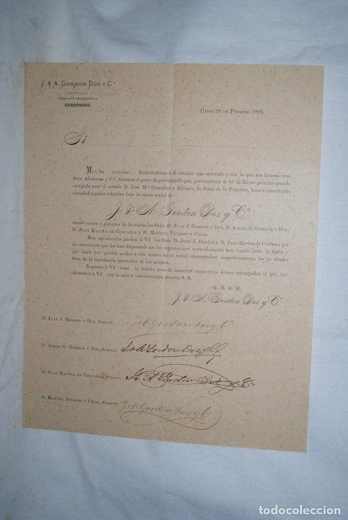 Cartas comerciales: ABARZUZA Y COMPA&Ntilde;IA CADIZ 1895 - Foto 2