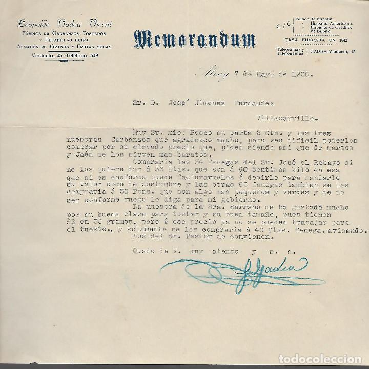 Lettres commerciales: ALCOY.- ALICANTE.- CARTA COMERCIAL.- VER FOTO