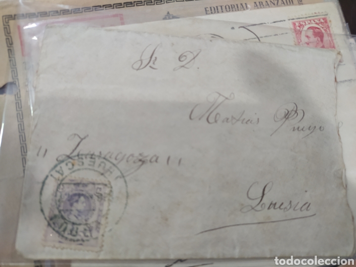 Cartas comerciales: Carta circulada Alfonso 13. A caja - Foto 1
