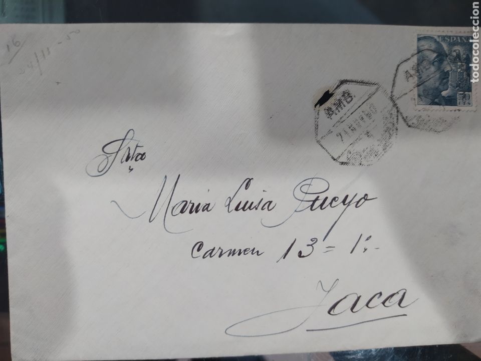 Cartas comerciales: Carta circulada a&ntilde;os 50 por ferrocarril