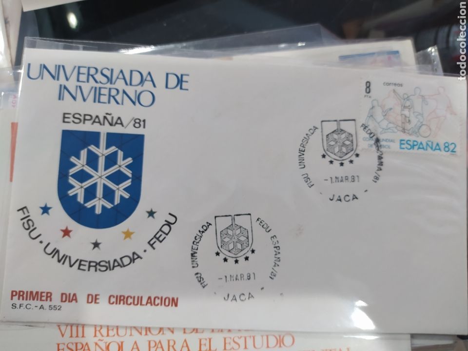 Cartas comerciales: Universidad de invierno 81 primer d&iacute;a del circulaci&oacute;n Jaca