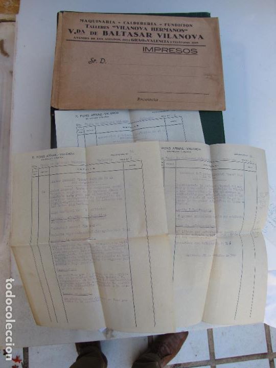 Cartas comerciales: 30.- Carta comercial con presupuesto Motores Vda. Baltasar Vilanova. valencias 1.924