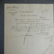Cartas comerciales: ATECA Y CARENAS ZARAGOZA CARTA COMERCIAL AÑO 1894 FIDEL BUENO. Lote 302685098