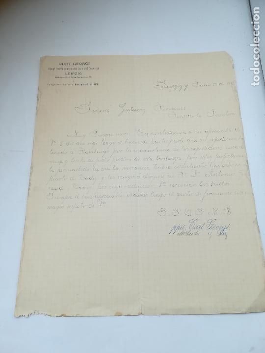 Lettere commerciali: CARTA COMERCIAL. CURT GEORGI. CAMPF-FABRIK ATHERISCHER DELE UND ESSENZEN. 1887. LEIPZIG