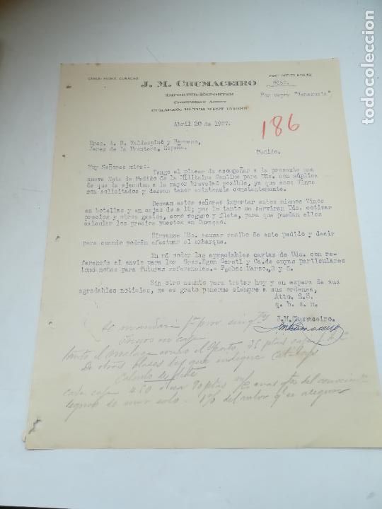 Lettere commerciali: CARTA COMERCIAL. J.M.CHUMACEIRO. IMPORTADOR - EXPORTADOR. 1927.