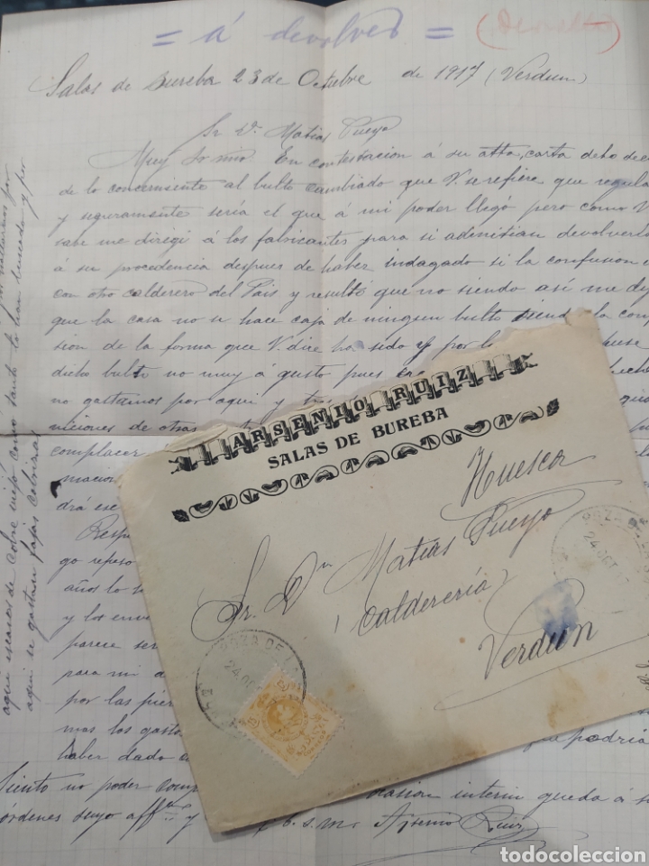 Commercial Letters: Carta salas de Bureba Arsenio Ruiz Burgos