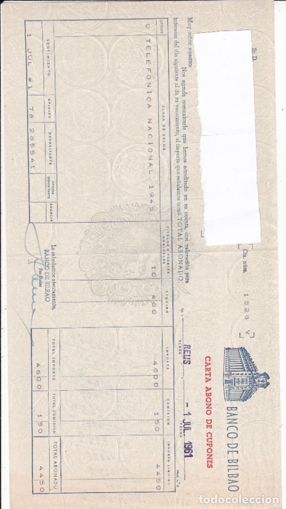 Cartas comerciales: Banco Bilbao Reus 1961 - Foto 1