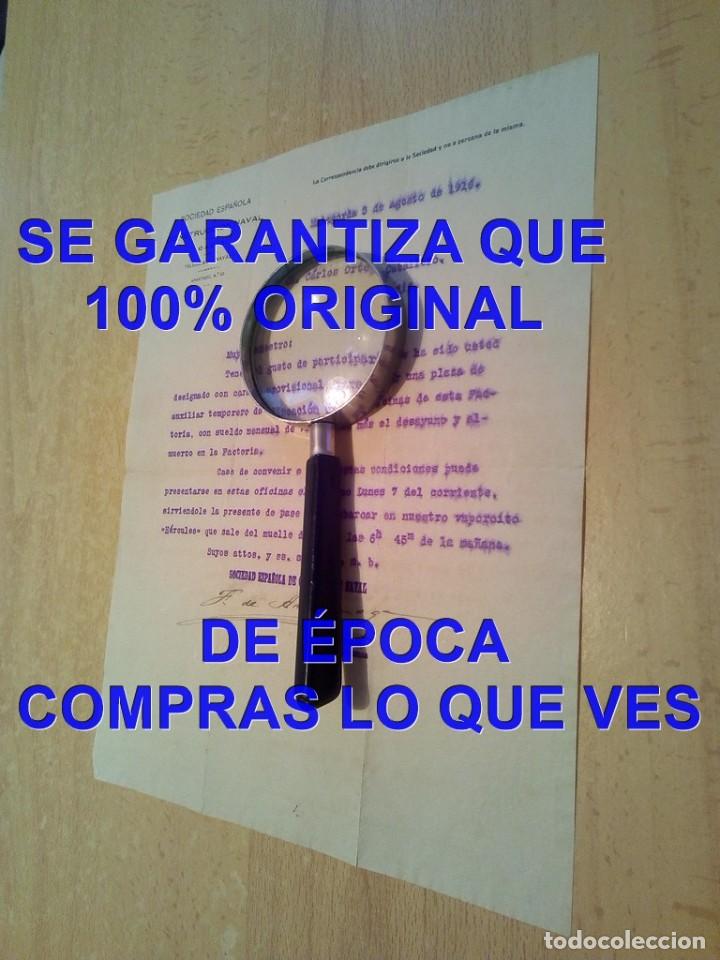 Lettres commerciales: 1916 MATAGORDA PUERTO REAL ASTILLERO CARTA DIRECTOR FRANCISCO DE ARRIGUNAGA E77