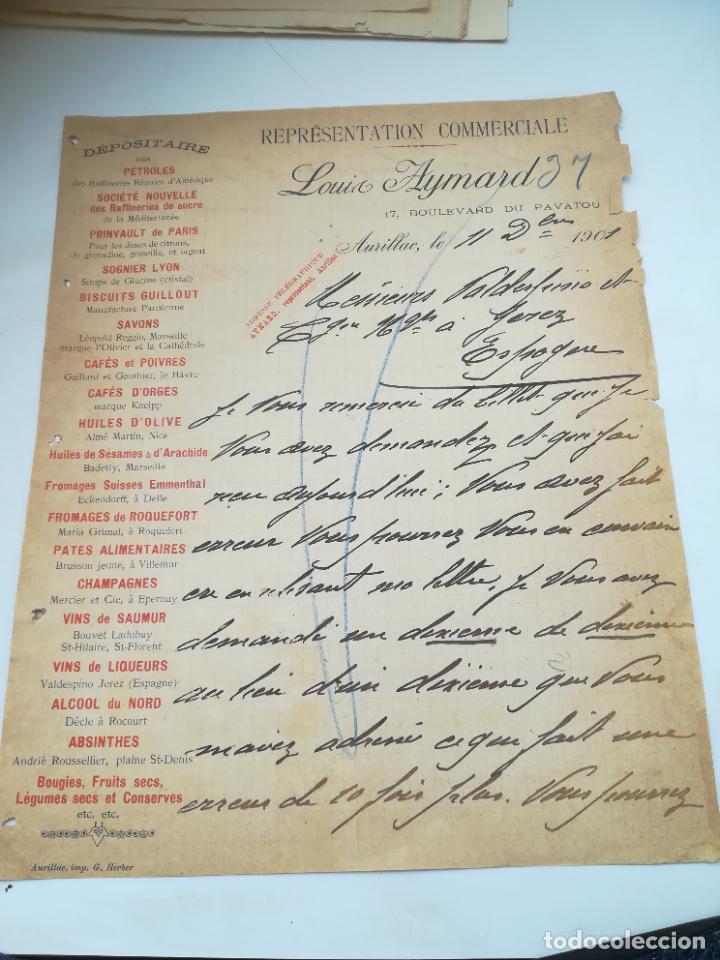 Lettres commerciales: CARTA COMERCIAL. LOUIS AYMARD. 1901. LE AURILLAC, FRANCIA.