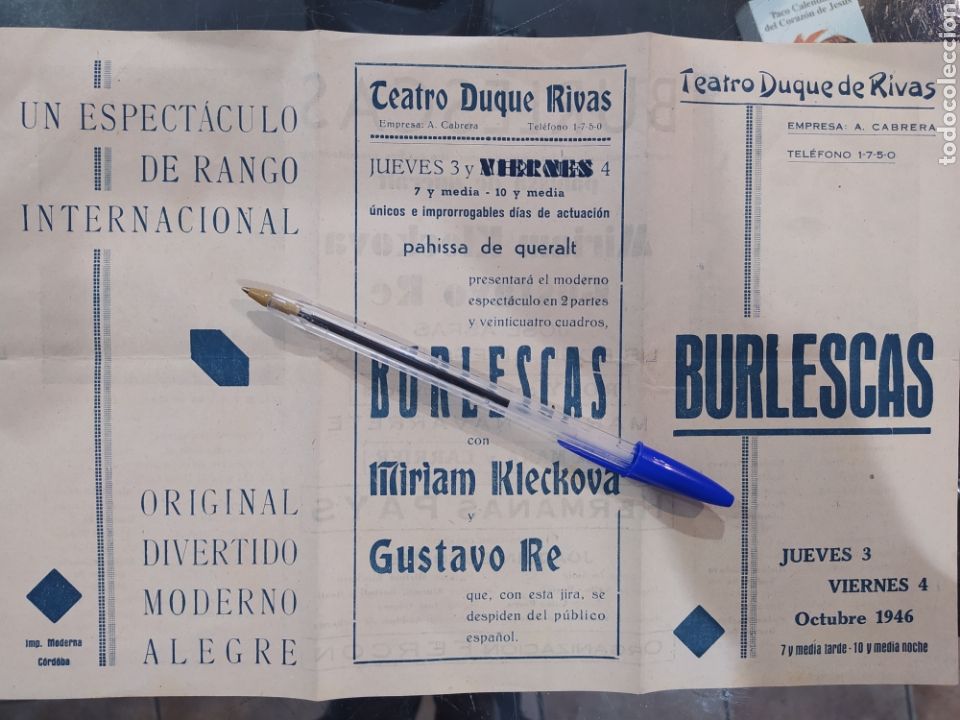 Lettres commerciales: Burlesacas teatro duque de rivas
