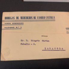 Cartas comerciales: TARJETA POSTAL COMERCIAL. BODEGAS DE HEREDEROS DE CAMILO CASTILLA (CORELLA 1958). Lote 310721423