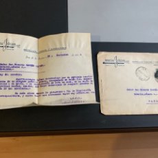 Cartas comerciales: CARTA Y SOBRE COMERCIAL. VIDRIERA JEREZANA SL. 1954. Lote 311099258