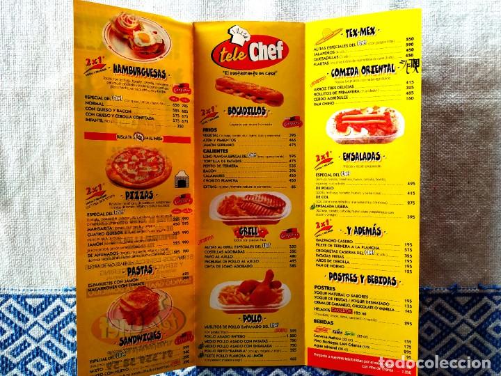 Cartas comerciales: TR&Iacute;PTICO DE PROPAGANDA REPARTO A DOMICILIO TELE CHEF - 1998 - Foto 2