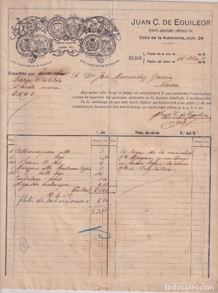 Gesch&auml;ftsbriefe: Juan C de Eguileor. Perito agr&oacute;nomo horticultor. Bilbao