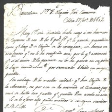 Cartas comerciales: CADIZ-BARCELONA, 1802. BONITA CARTA DE RELACION COMERCIAL. LOTE 0018. Lote 317307183