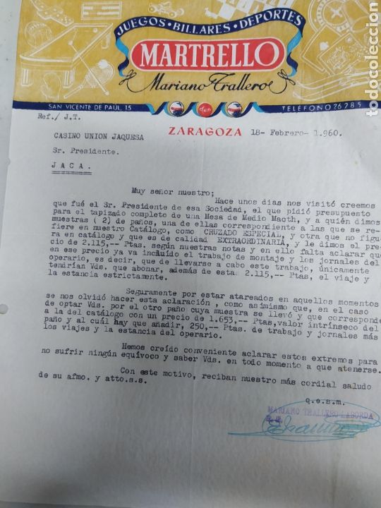 Commercial Letters: Juegos billares deportes martrello Zaragoza