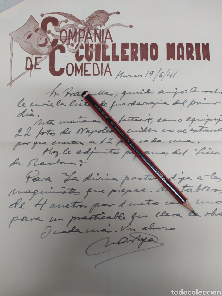 Cartas comerciales: Compa&ntilde;&iacute;a Guillermo Mar&iacute;n comedia Huesca - Foto 1