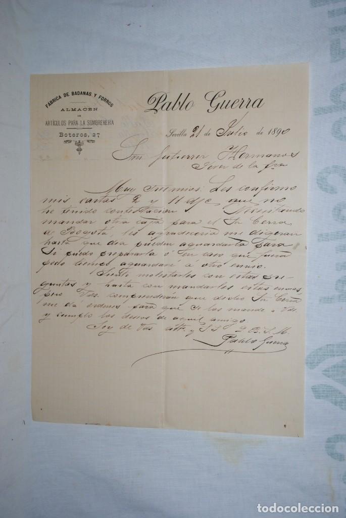 Gesch&auml;ftsbriefe: FABRICA DE BADANAS Y FORROS PABLO GUERRA .