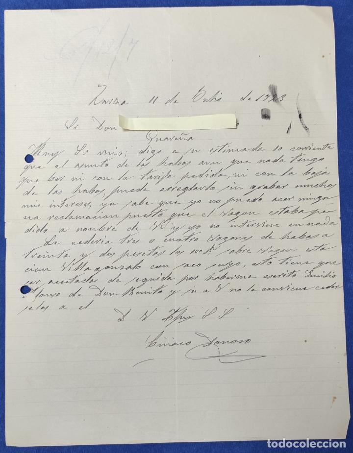 Gesch&auml;ftsbriefe: Antigua Carta comercial Zarza ( Badajoz ) Guare&ntilde;a ( Badajoz ) A&ntilde;o 1923