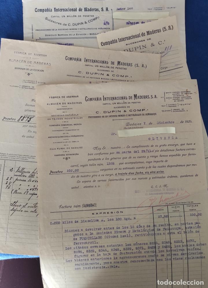 Commercial Letters: 11 Cartas comerciales C&iacute;a Internacional de Maderas . Badajoz . A&ntilde;os 20