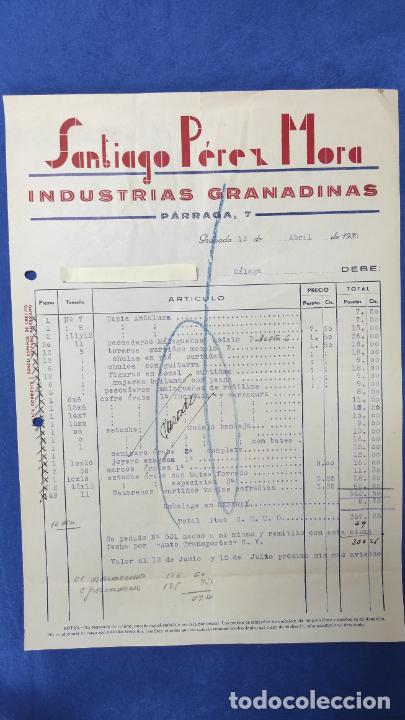 Commercial Letters: Antigua Carta comercial Industrias Granadinas S. P&eacute;rez Mora . Granada . A&ntilde;o 1936