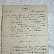 Cartas comerciales: CARTA MANUSCRITA DE FERROCARRILES BARCELONA 1883. TRANSPORTE.
