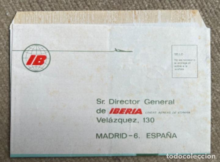 Commercial Letters: Sobre carta al Sr. Director General de Iberia Lineas A&eacute;reas de Espa&ntilde;a - A&ntilde;os 60