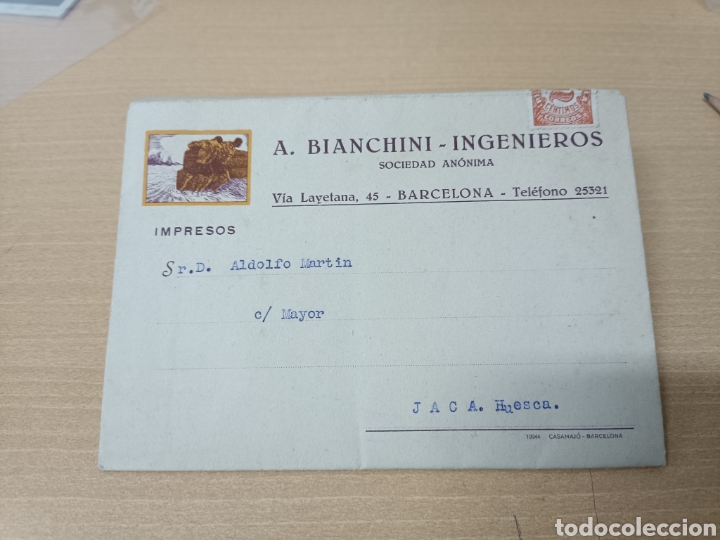 Commercial Letters: A bianchini INGENIEROS SOCIEDAD AN&Oacute;NIMA seguros publicidad Barcelona