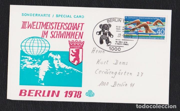 Commercial Letters: ALEMANIA SONDERKARTE 3 WELTMEISTERSCHAFT IM SCHWIMMEN 1978