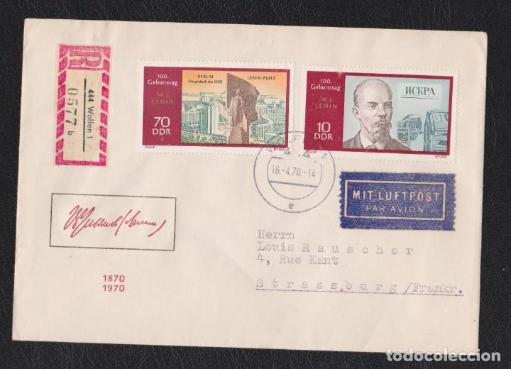 Commercial Letters: ALEMANIA DDR Sobre primer d&iacute;a 100.&ordm; aniversario del nacimiento de Vladimir Ilich Lenin