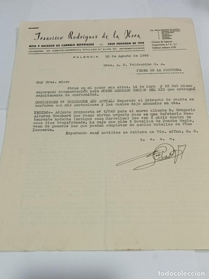 Lettres commerciales: CARTA COMERCIAL. FRANCISCO RODRIGUEZ DE LA HERA. 1962. PALENCIA.