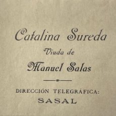 Cartas comerciales: ANTIGUA CARTA COMERCIAL. CATALINA SUREDA. PALMA DE MALLORCA. AÑO 1901 (F00099). Lote 337280118