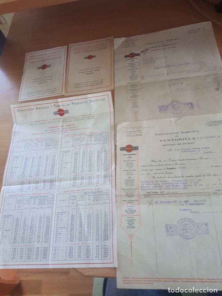 Lettres commerciales: Lote documentos La Ventosilla en Aranda de Duero Burgos a&ntilde;o 1935