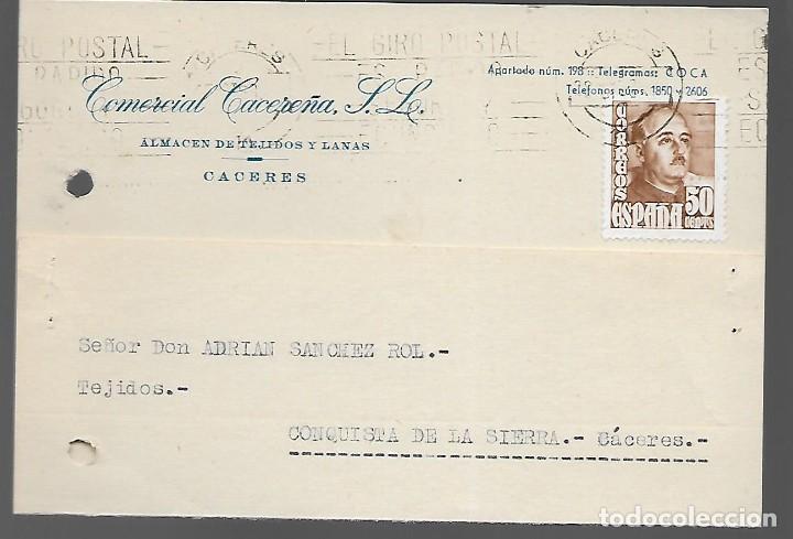 Cartas comerciales: CACERES--CARTA COMERCIAL-COMERCIAL CACERE&Ntilde;A, S.L.- VER FOTOS