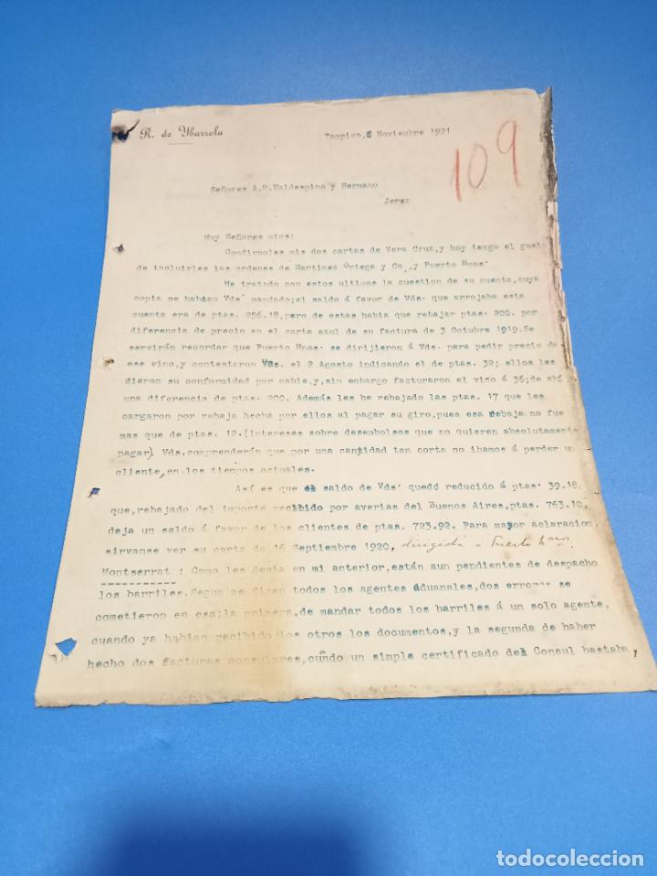 Lettres commerciales: CARTA COMERCIAL. R. DE YBARROLA. TAMPICO, M&Eacute;XICO. 1921. CON 2 HOJAS
