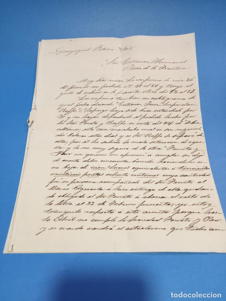 Lettres commerciales: CARTA COMERCIAL. LUIS LOPEZ ABAD. GUAYAQUIL, ECUADOR. CON 2 HOJAS. VER