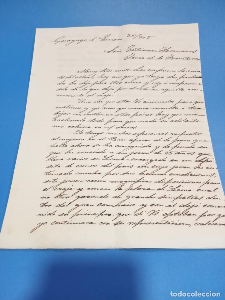 Lettres commerciales: CARTA COMERCIAL. LUIS LOPEZ ABAD. GUAYAQUIL, ECUADOR. CON 4 HOJAS. VER