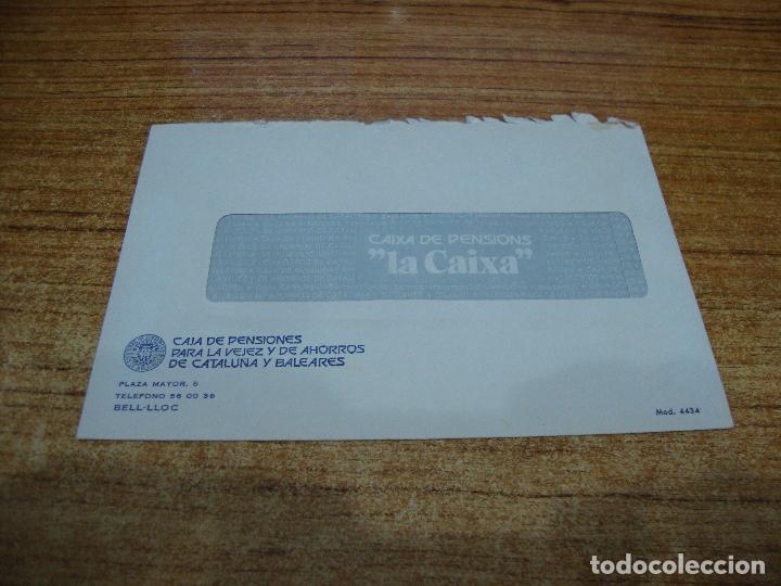Cartas comerciales: SOBRE COMERCIAL CAIXA DE PENSIONS LA CAIXA - Foto 1