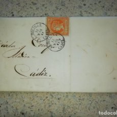 Cartas comerciales: CARTA DE MADRID A CÁDIZ 1861 SELLO DE ALGECIRAS. Lote 344643283