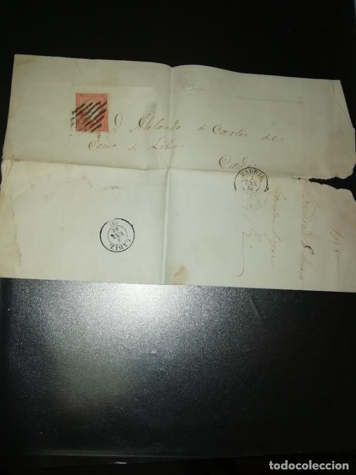 Cartas comerciales: Carta 1858 C&aacute;diz a madrid - Foto 2