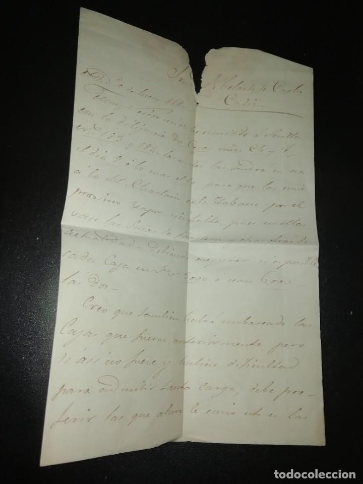 Cartas comerciales: Carta 1858 C&aacute;diz a madrid - Foto 3