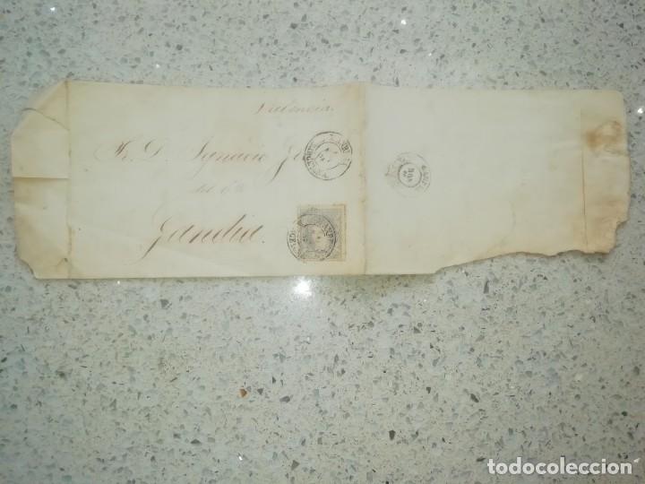 Commercial Letters: Carta de 1870 con sello enviada a gandia